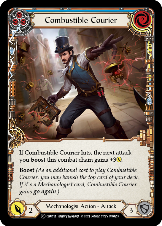 Combustible Courier (Blue) [U-CRU111] Unlimited Normal | Good Games Cannington