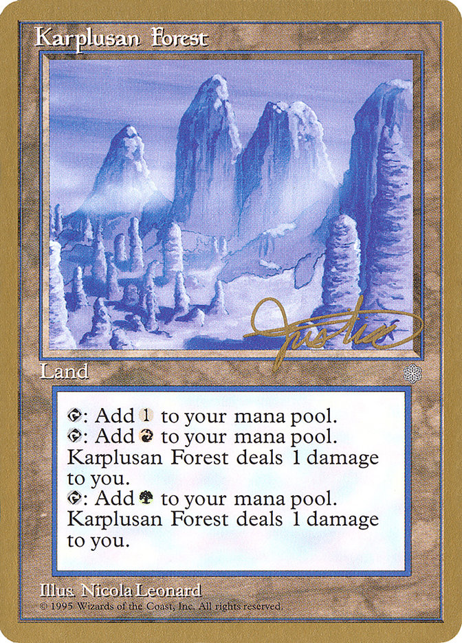 Karplusan Forest (Mark Justice) [Pro Tour Collector Set] | Good Games Cannington