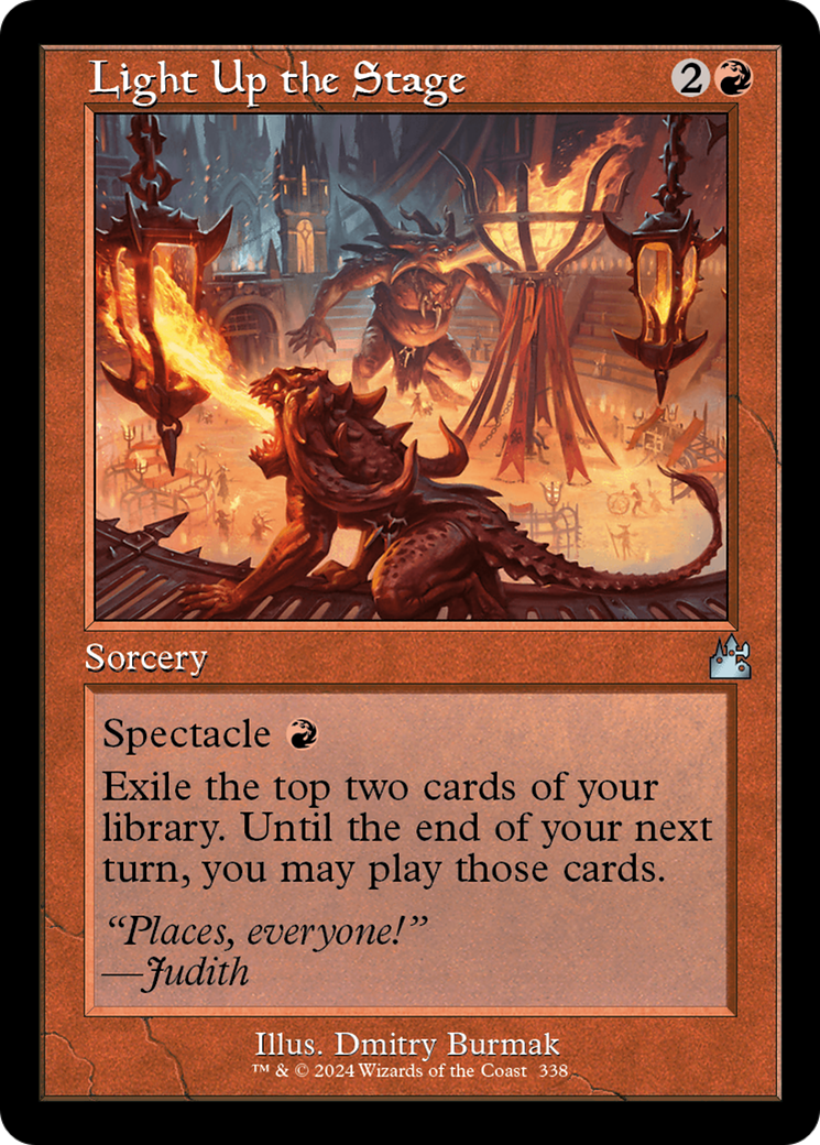 Light Up the Stage (Retro Frame) [Ravnica Remastered] | Good Games Cannington