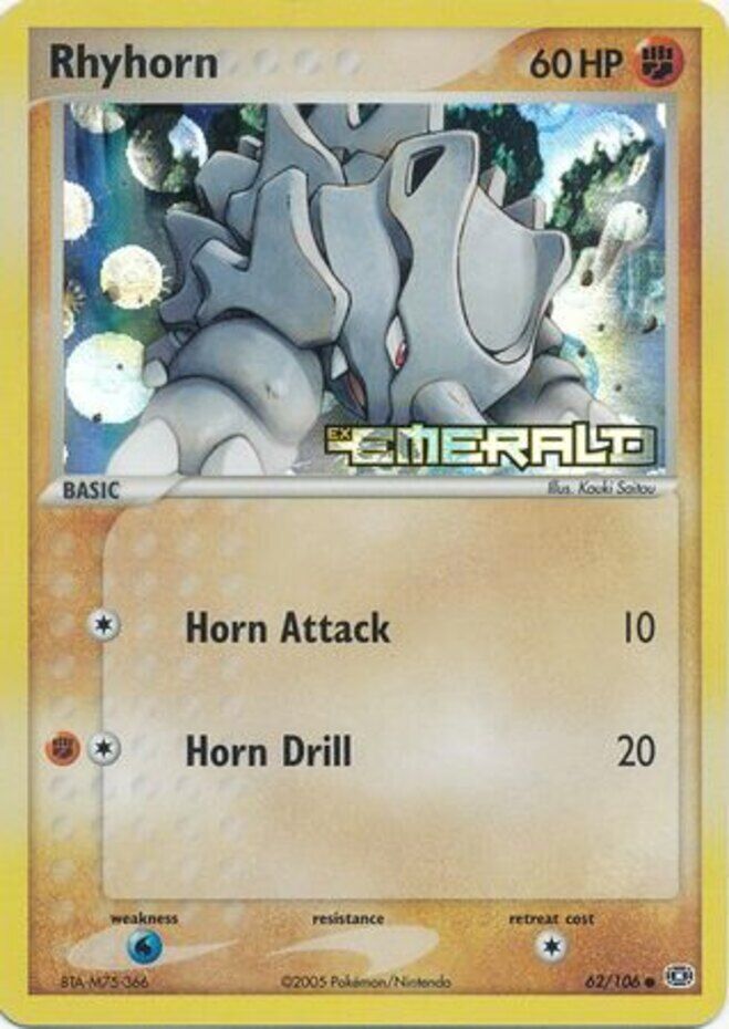 Rhyhorn (62/106) (Stamped) [EX: Emerald] | Good Games Cannington