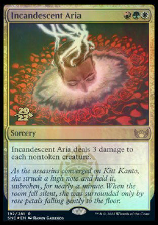 Incandescent Aria [Streets of New Capenna Prerelease Promos] | Good Games Cannington