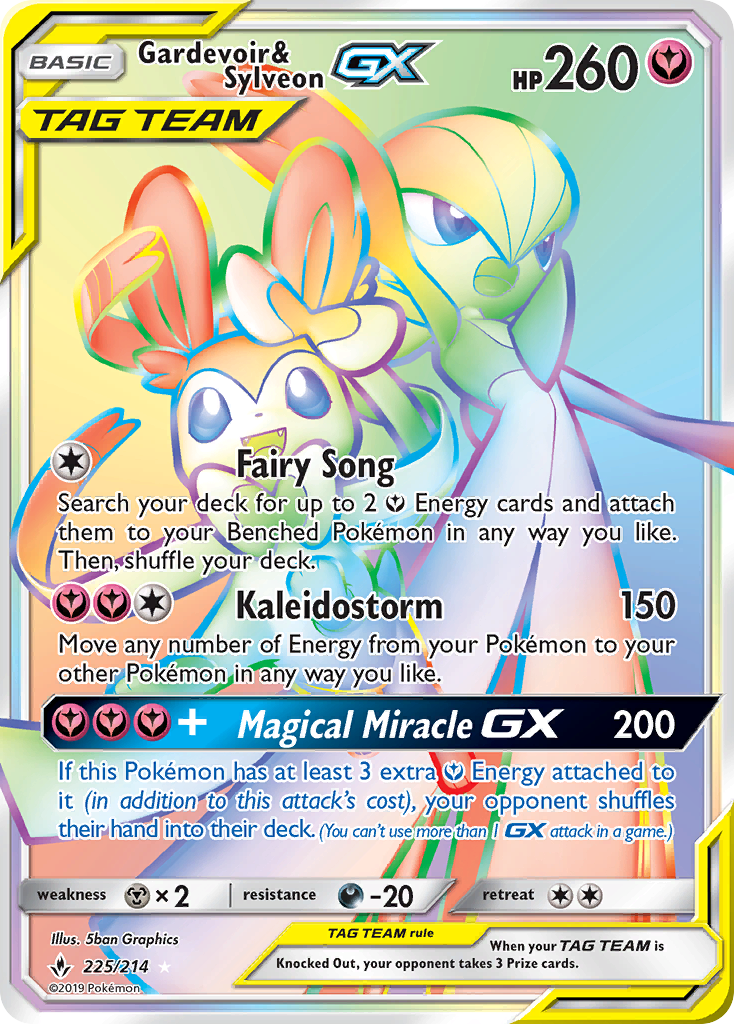 Gardevoir & Sylveon GX (225/214) [Sun & Moon: Unbroken Bonds] | Good Games Cannington