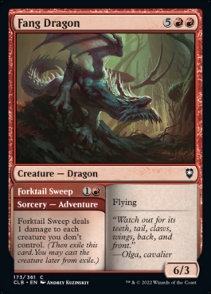 Fang Dragon // Forktail Sweep [Commander Legends: Battle for Baldur's Gate] | Good Games Cannington