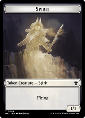 Spirit // Phyrexian Germ Double-Sided Token [Murders at Karlov Manor Commander Tokens] | Good Games Cannington