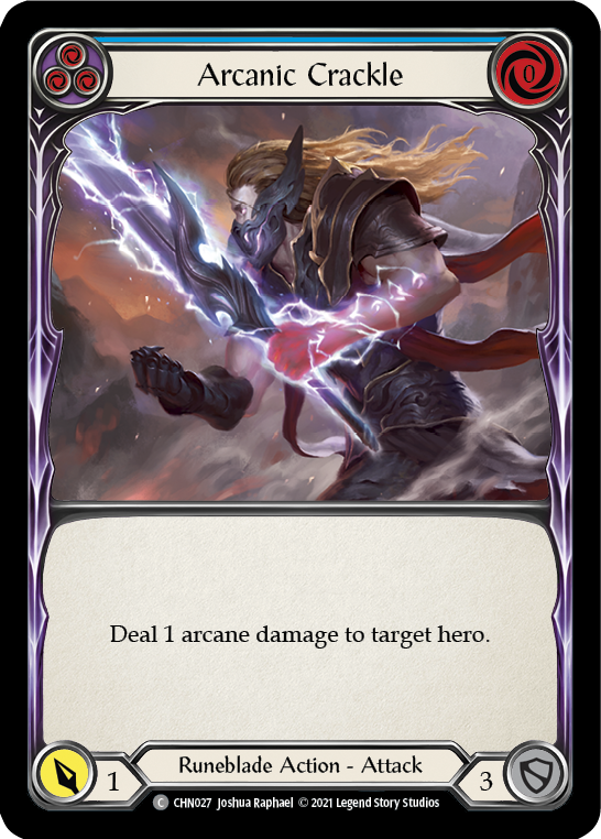 Arcanic Crackle (Blue) [CHN027] (Monarch Chane Blitz Deck) | Good Games Cannington