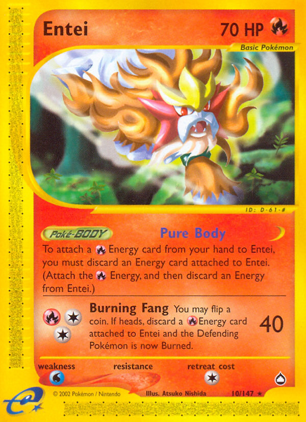 Entei (10/147) [Aquapolis] | Good Games Cannington