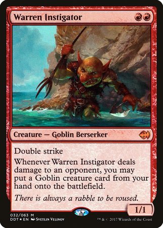 Warren Instigator [Duel Decks: Merfolk vs. Goblins] | Good Games Cannington