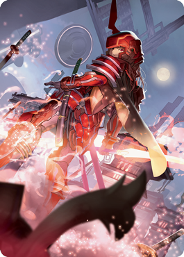 Peerless Samurai Art Card [Kamigawa: Neon Dynasty Art Series] | Good Games Cannington