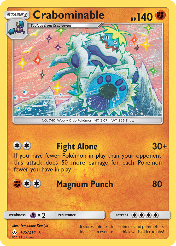 Crabominable (105/214) [Sun & Moon: Unbroken Bonds] | Good Games Cannington