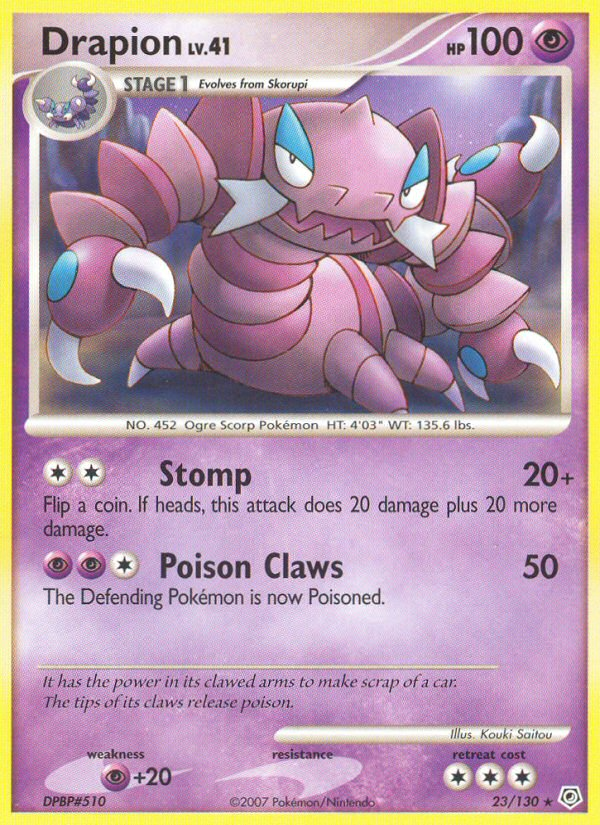 Drapion (23/130) [Diamond & Pearl: Base Set] | Good Games Cannington