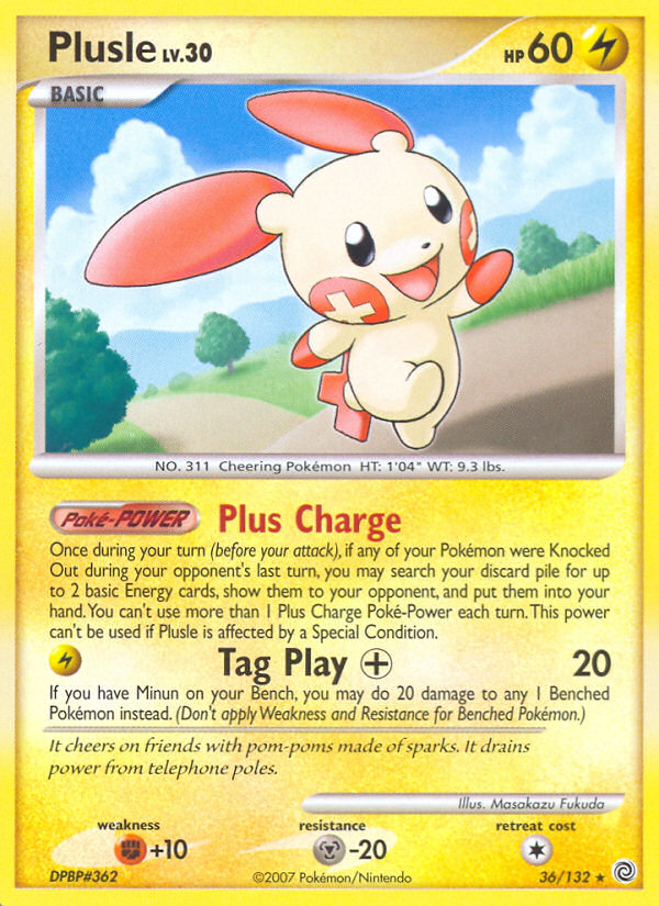 Plusle (36/132) [Diamond & Pearl: Secret Wonders] | Good Games Cannington