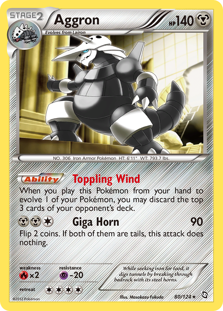 Aggron (80/124) [Black & White: Dragons Exalted] | Good Games Cannington