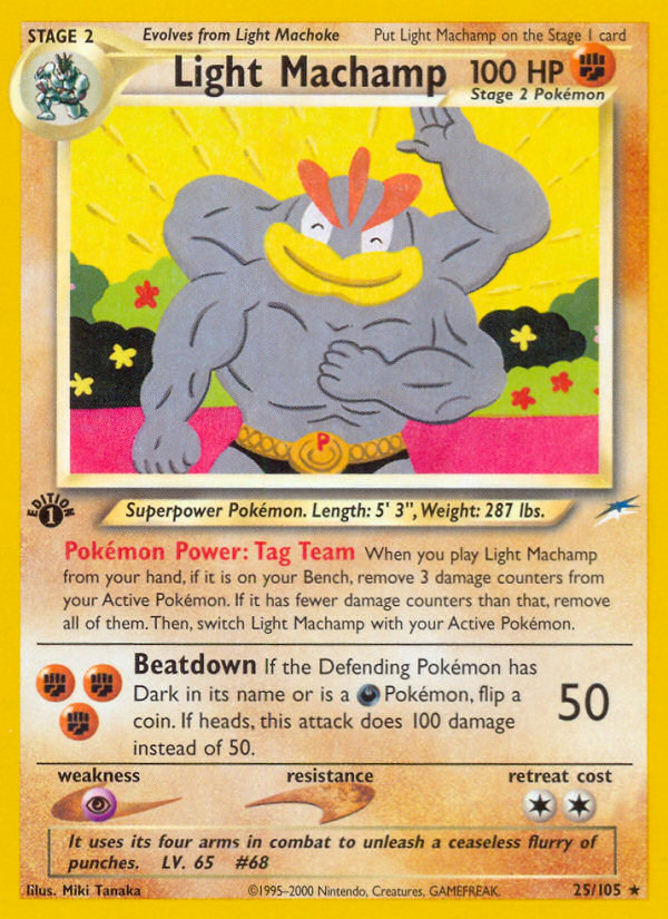 Light Machamp (25/105) [Neo Destiny 1st Edition] | Good Games Cannington