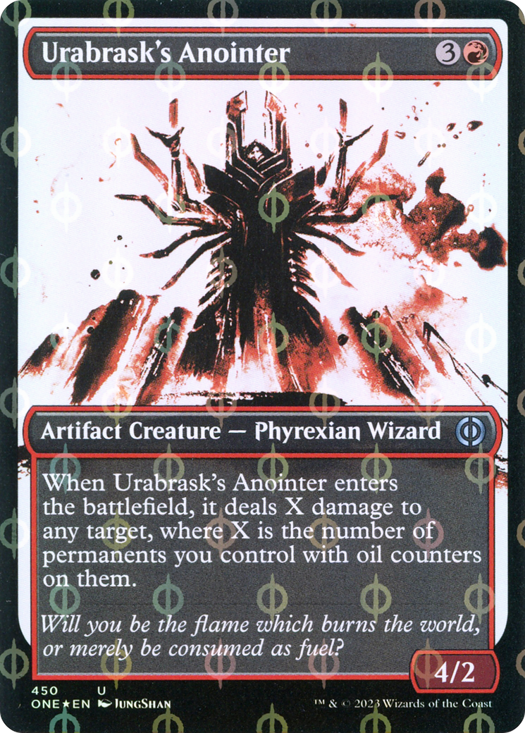 Urabrask's Anointer (Showcase Ichor Step-and-Compleat Foil) [Phyrexia: All Will Be One] | Good Games Cannington