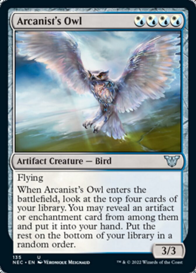 Arcanist's Owl [Kamigawa: Neon Dynasty Commander] | Good Games Cannington