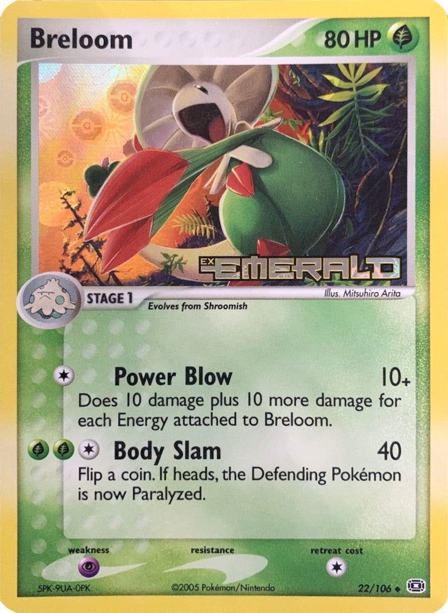 Breloom (22/106) (Stamped) [EX: Emerald] | Good Games Cannington