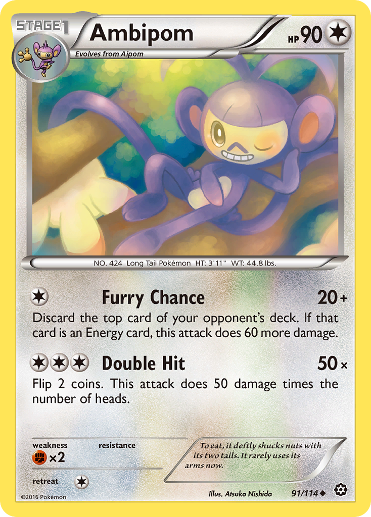 Ambipom (91/114) [XY: Steam Siege] | Good Games Cannington