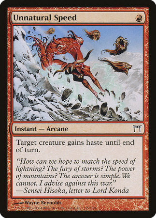 Unnatural Speed [Champions of Kamigawa] | Good Games Cannington