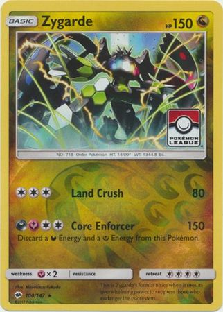 Zygarde (100/147) (League Promo) [Sun & Moon: Burning Shadows] | Good Games Cannington