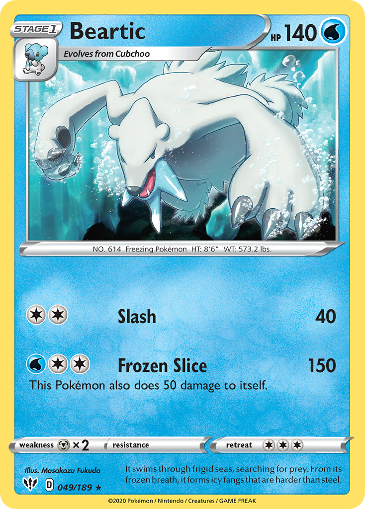 Beartic (049/189) [Sword & Shield: Darkness Ablaze] | Good Games Cannington
