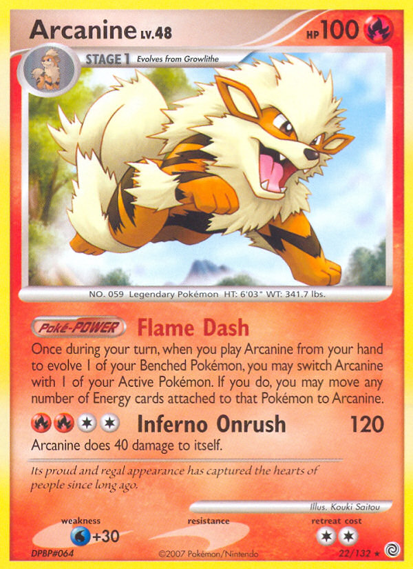 Arcanine (22/132) [Diamond & Pearl: Secret Wonders] | Good Games Cannington