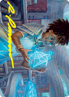 Zimone, Quandrix Prodigy Art Card (Gold-Stamped Signature) [Strixhaven: School of Mages Art Series] | Good Games Cannington