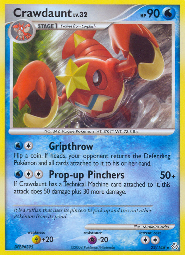 Crawdaunt (22/146) [Diamond & Pearl: Legends Awakened] | Good Games Cannington
