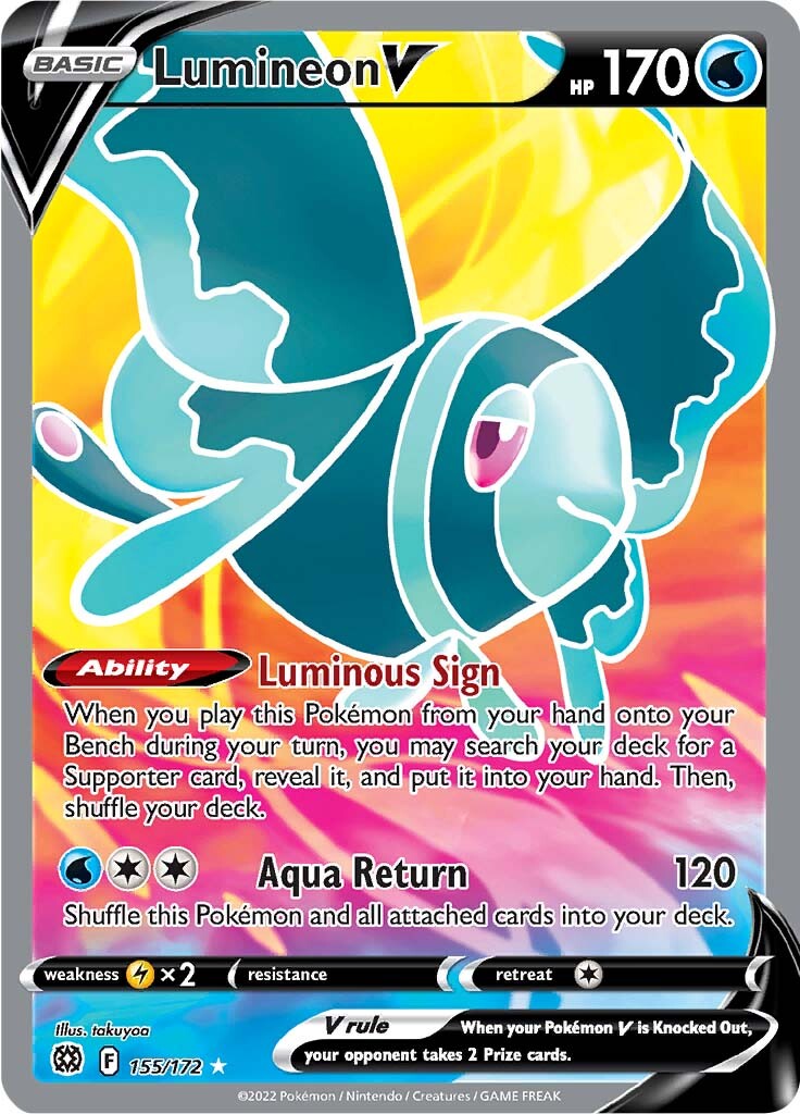 Lumineon V (155/172) [Sword & Shield: Brilliant Stars] | Good Games Cannington
