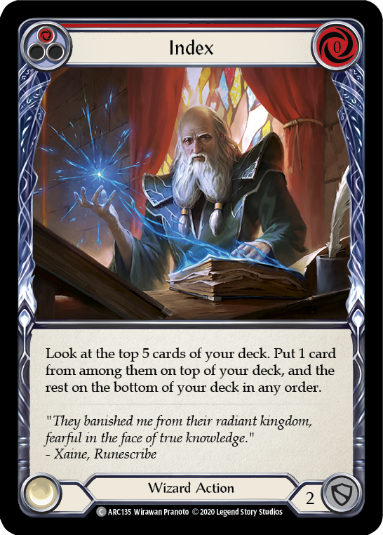 Index (Red) [U-ARC135] Unlimited Rainbow Foil | Good Games Cannington