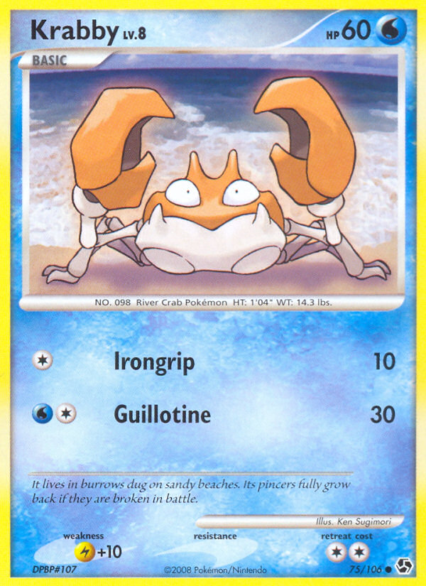 Krabby (75/106) [Diamond & Pearl: Great Encounters] | Good Games Cannington