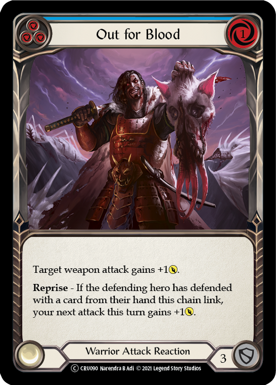 Out for Blood (Blue) [U-CRU090-RF] Unlimited Rainbow Foil | Good Games Cannington