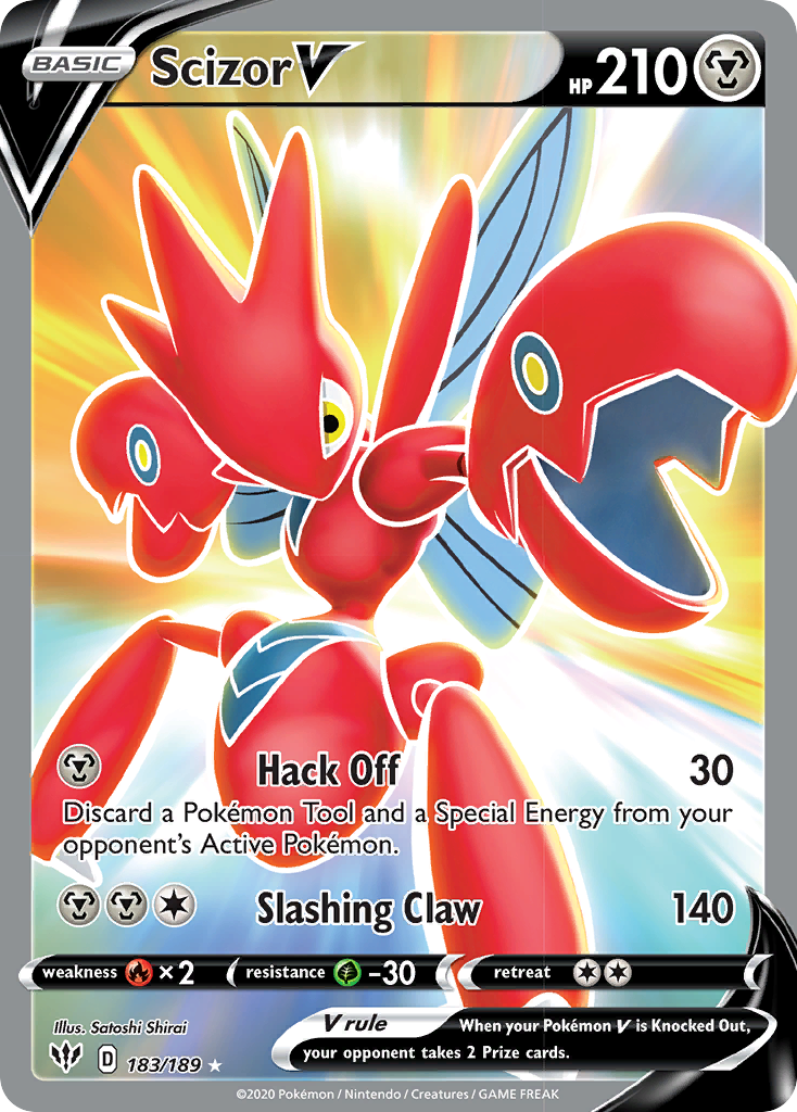 Scizor V (183/189) [Sword & Shield: Darkness Ablaze] | Good Games Cannington