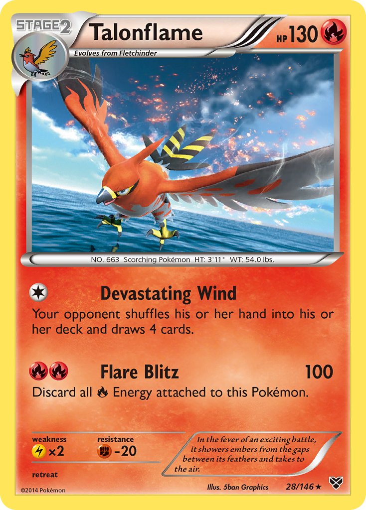Talonflame (28/146) (Cosmos Holo) (Blister Exclusive) [XY: Base Set] | Good Games Cannington