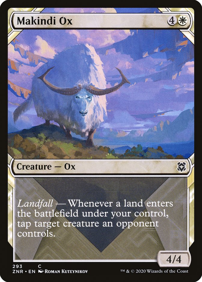 Makindi Ox (Showcase) [Zendikar Rising] | Good Games Cannington