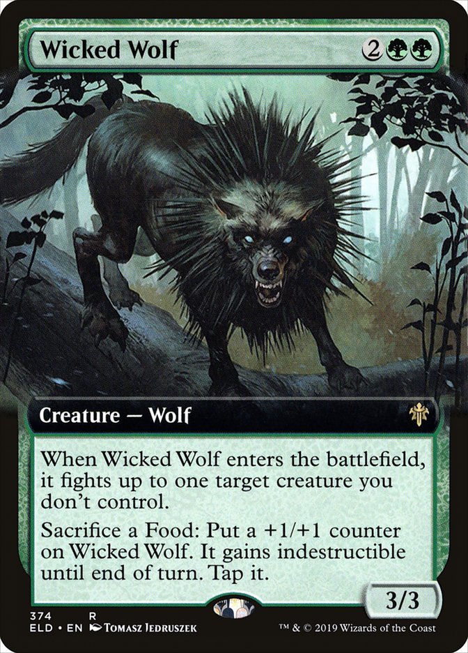 Wicked Wolf (Extended Art) [Throne of Eldraine] | Good Games Cannington