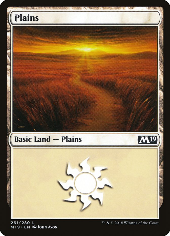 Plains (261) [Core Set 2019] | Good Games Cannington