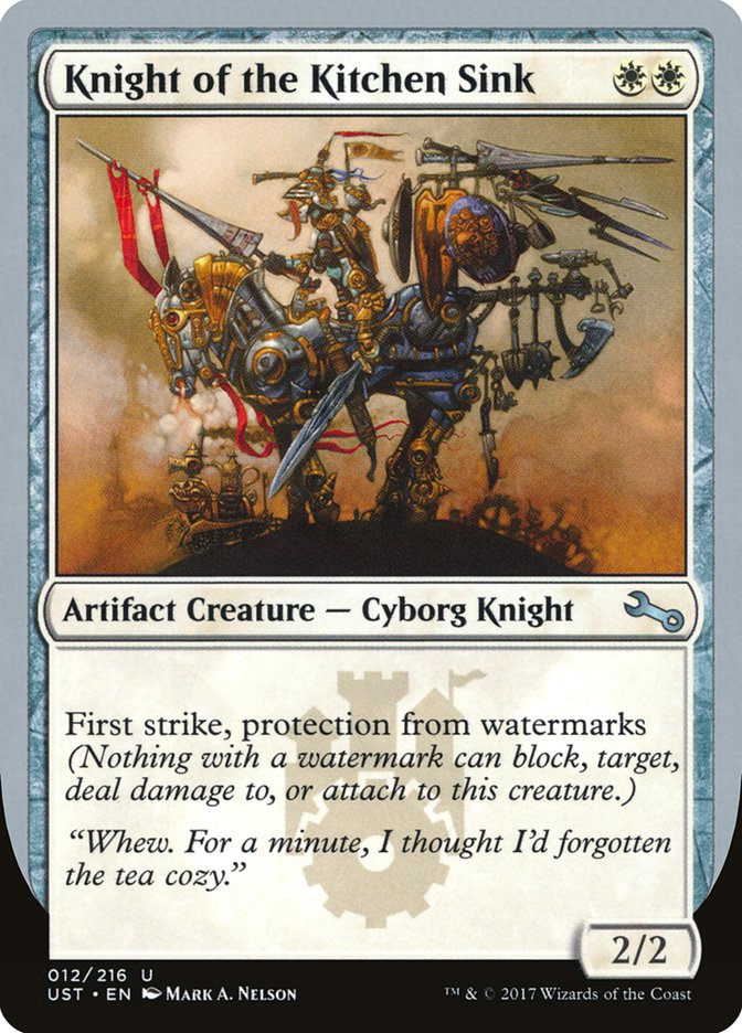 Knight of the Kitchen Sink ("protection from watermarks") [Unstable] | Good Games Cannington