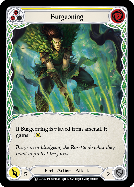Burgeoning (Yellow) [U-ELE135] Unlimited Rainbow Foil | Good Games Cannington