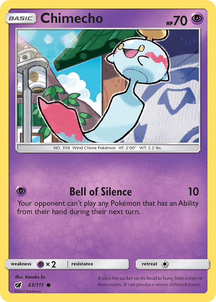 Chimecho (43/111) [Sun & Moon: Crimson Invasion] | Good Games Cannington