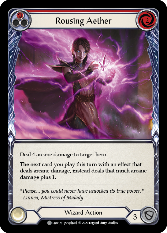 Rousing Aether (Red) [CRU171] 1st Edition Rainbow Foil | Good Games Cannington