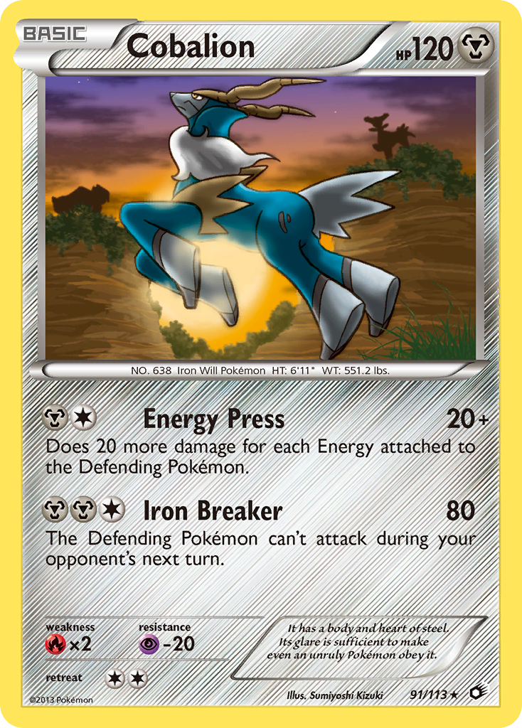 Cobalion (91/113) [Black & White: Legendary Treasures] | Good Games Cannington