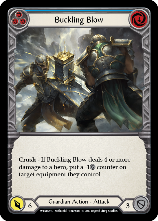 Buckling Blow (Blue) [WTR059-C] Alpha Print Rainbow Foil | Good Games Cannington
