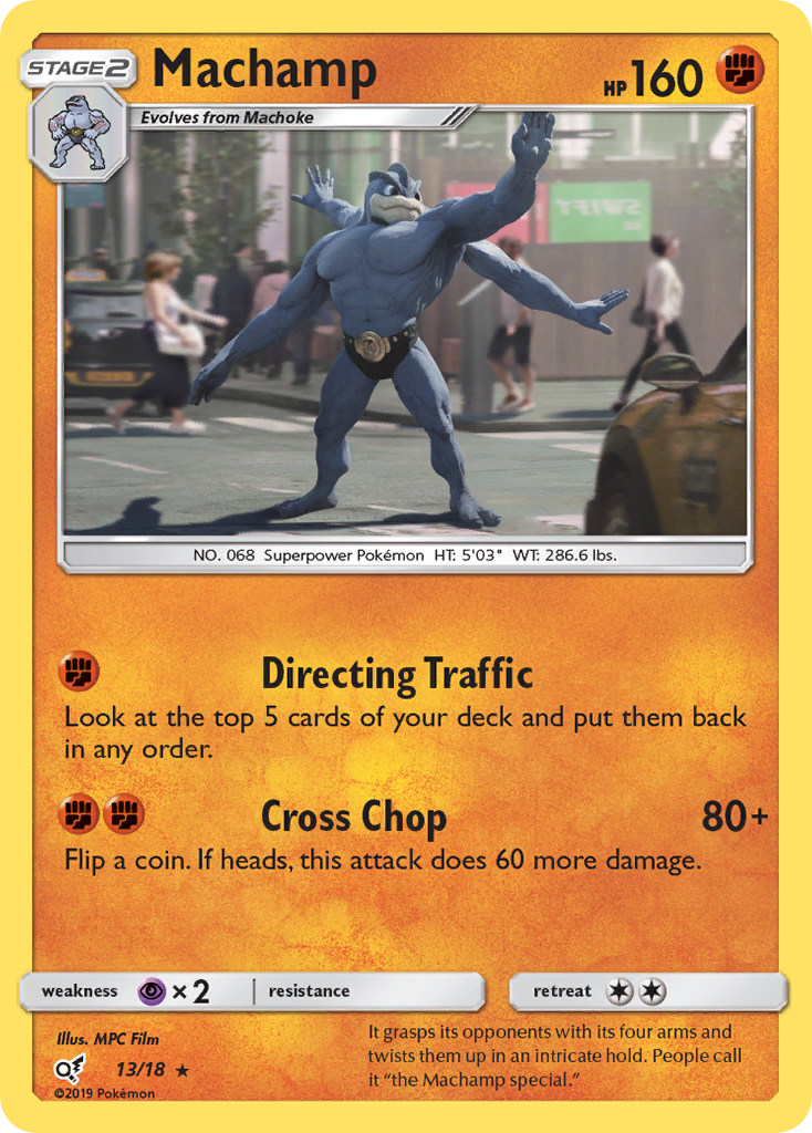Machamp (13/18) [Sun & Moon: Detective Pikachu] | Good Games Cannington