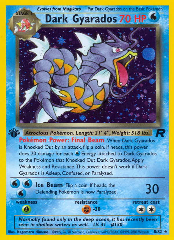 Dark Gyarados (8/82) [Team Rocket 1st Edition] | Good Games Cannington