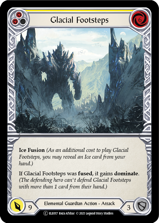 Glacial Footsteps (Yellow) [U-ELE017] Unlimited Rainbow Foil | Good Games Cannington