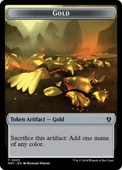 Gold // Lightning Rager Double-Sided Token [Murders at Karlov Manor Commander Tokens] | Good Games Cannington