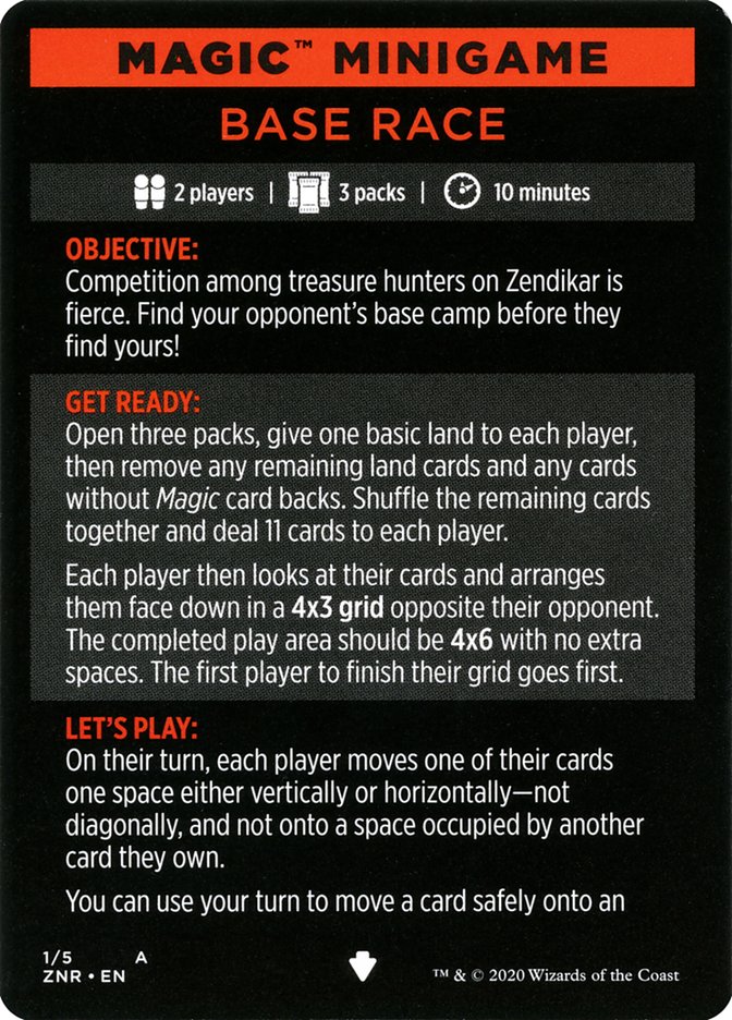 Base Race (Magic Minigame) [Zendikar Rising Minigame] | Good Games Cannington