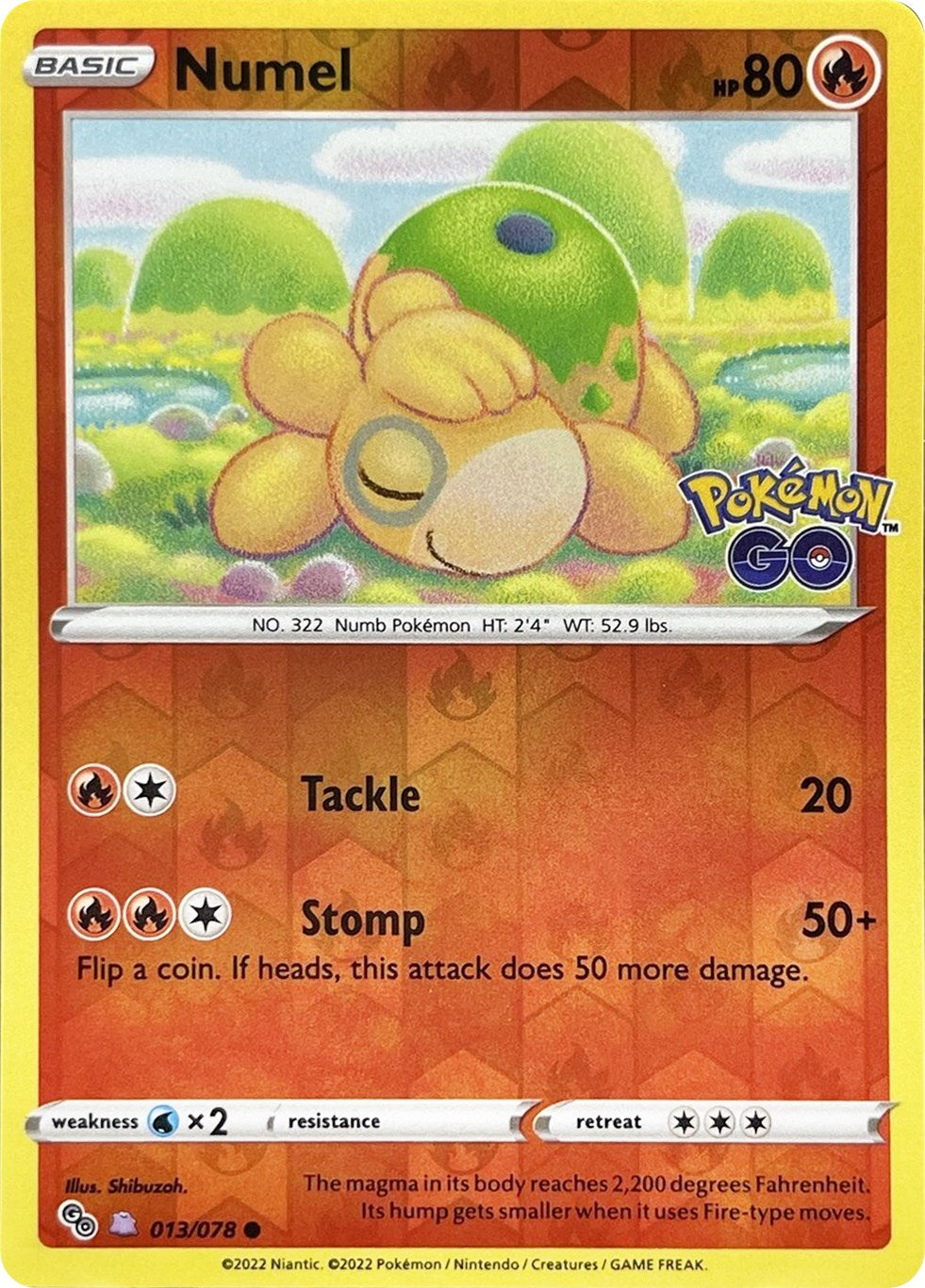 Numel (013/078) (Peelable Ditto) [Pokémon GO] | Good Games Cannington