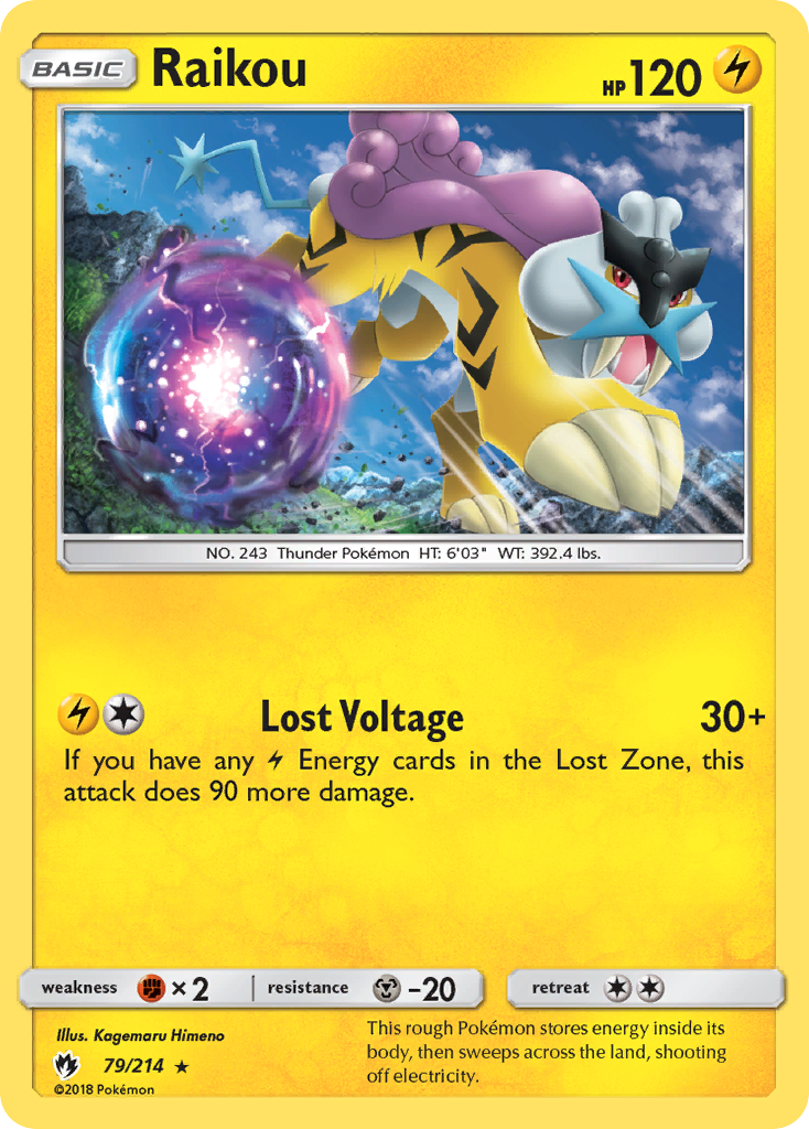Raikou (79/214) [Sun & Moon: Lost Thunder] | Good Games Cannington