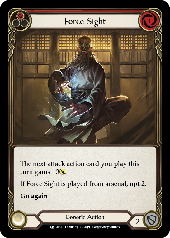 Force Sight (Red) [ARC206-C] 1st Edition Rainbow Foil | Good Games Cannington